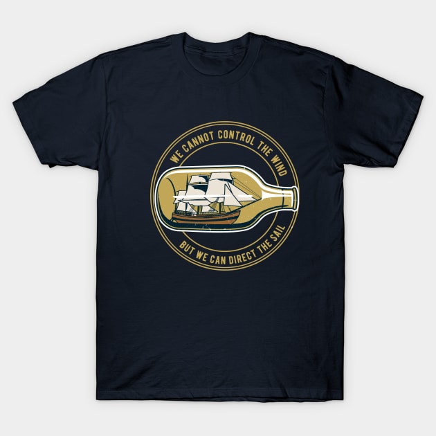 Ship in the Bottle T-Shirt by LineXpressions